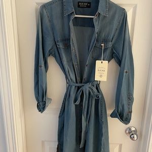 Blue Age Denim Jean Long Sleeve Dress